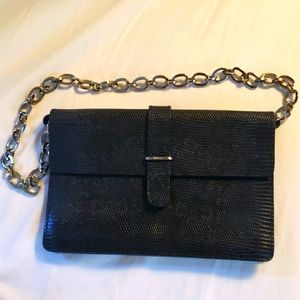 Furla Navy Blue Leather Bag